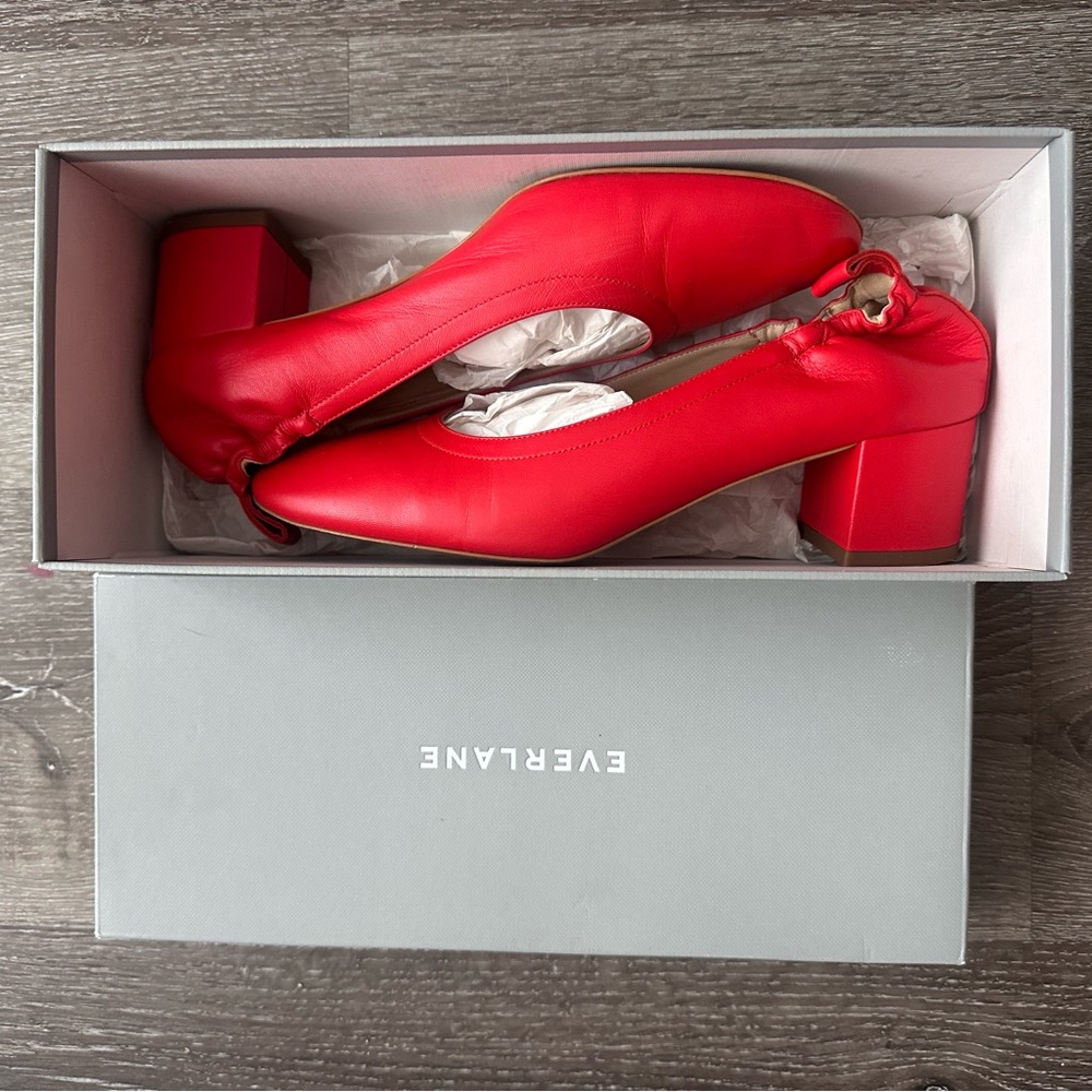 Everlane Day Heel - Red - Size 8.5